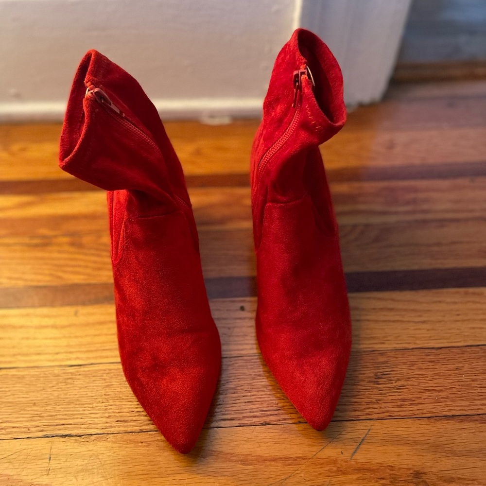 Red Ankle Boots
